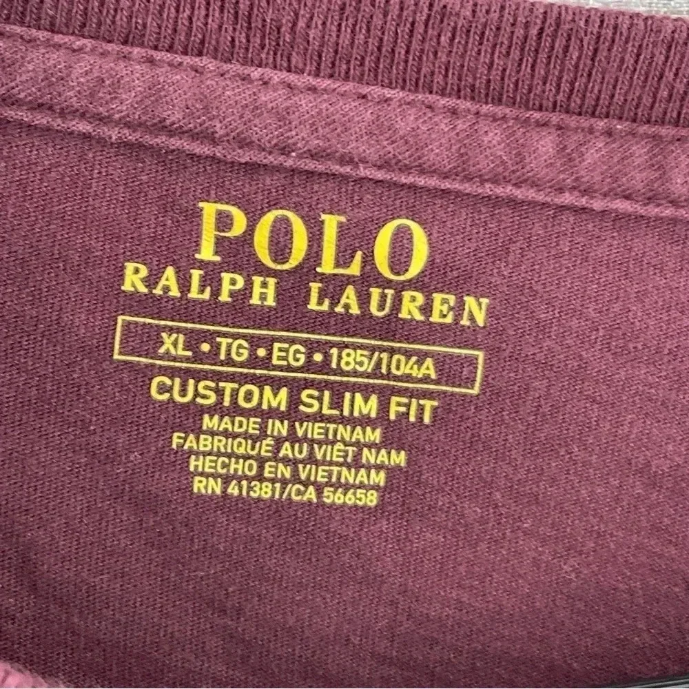 Polo Ralph Lauren shirt long sleeve slim fit Mens Size XL red 3370